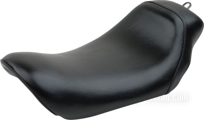Asiento mono »Bare Bones Standard« de Le Pera; apropiado para Dyna Wide Glide 2004-2005; piel sintética, negro; largo x ancho: 48 x 27 cm; EE. UU.; peso bruto: 3 kg