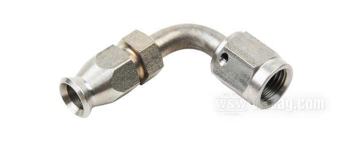 Fitting by Goodridge; for Brake line; stainless steel, fitting 90°; connection thread: AN-3 3/8”; gross weight: 30 g