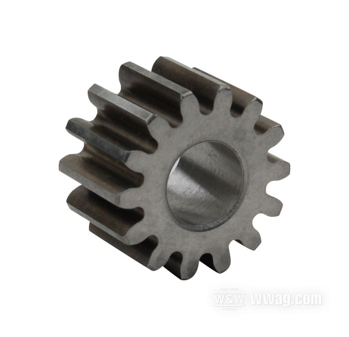 Zahnrad von S&S; für Ölpumpe; passend für Big Twin 1968→; Mitläufer, Rücklauf; Stahl; ersetzt OEM HD 26317-68A; USA; Bruttogewicht: 40 g