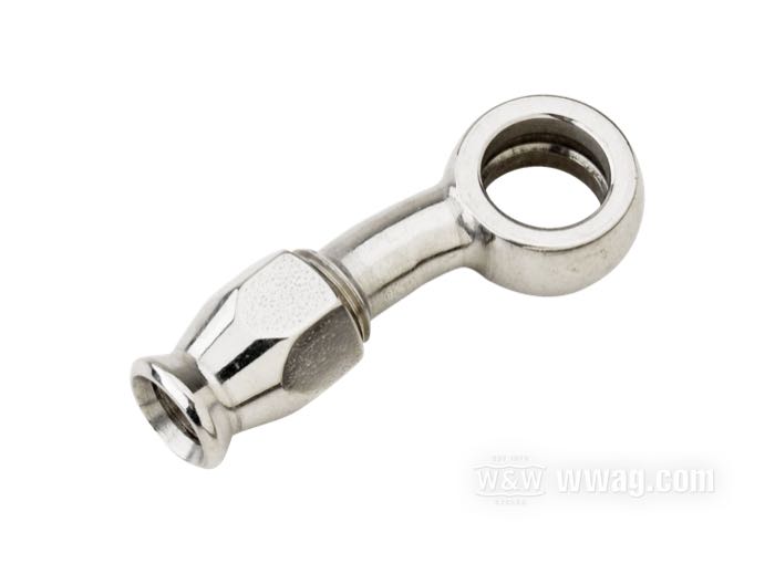 Fitting by Goodridge; for Brake line; stainless steel, banjo 20° to the side; Ø 10 mm; gross weight: 20 g
