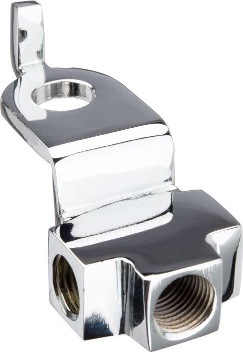Pièce distributrice »Standard«; pour Durite de frein; adaptable à Sportster, FX 1978-early 1979; acier / laiton, chromé; position: avant; filet raccord: 2 x 3/8”-24 IF, 1x1/8”-27 NPTF; remplace OEM HD 43308-78; poids brut: 60 g