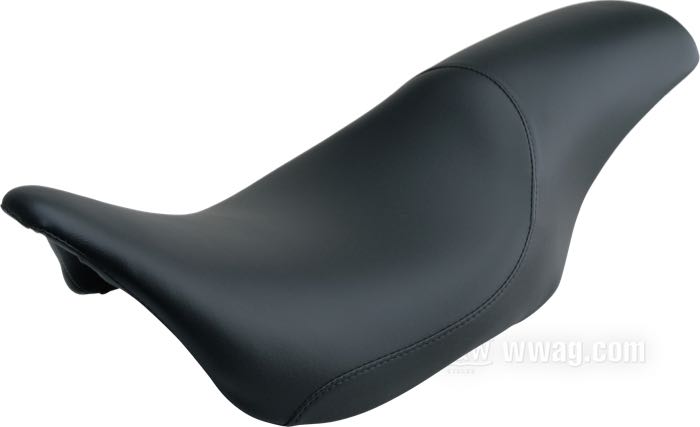 Asiento biplaza »Silhouette« de Le Pera; apropiado para Touring 2008→; piel sintética, negro, liso; largo x ancho: 78 x 32 cm; EE. UU.; peso bruto: 5.5 kg