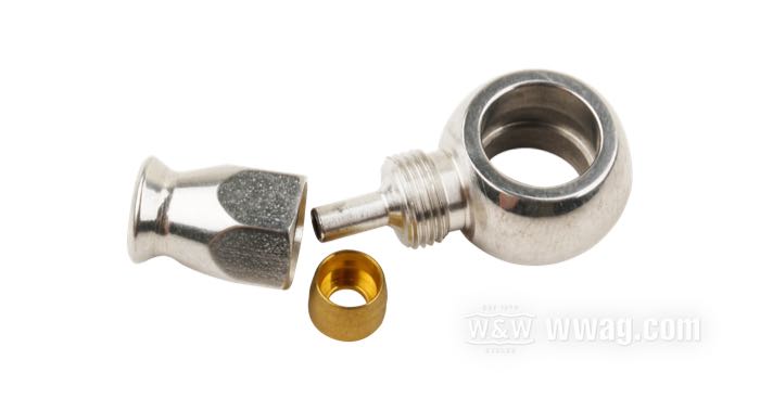 Racor de Goodridge; para Tubo de freno; acero inoxidable, Racor Banjo recto; Ø 11 mm; peso bruto: 20 g