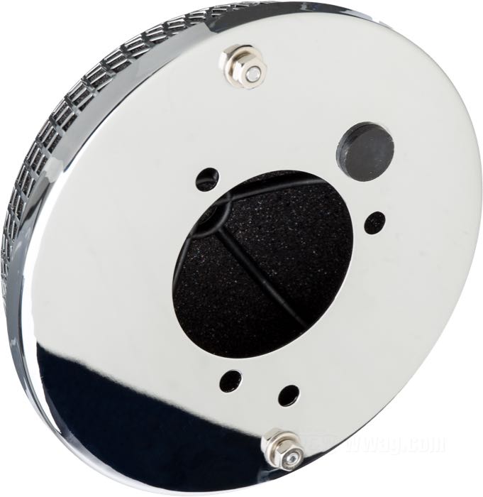 Luftfilter »Flowmaster«; für S&S Super E/G Vergaser; rund; Stahl, verchromt; Tiefe: 55 mm; Ø 142 mm; mit Dichtung und Kleinteilen; Bruttogewicht: 290 g