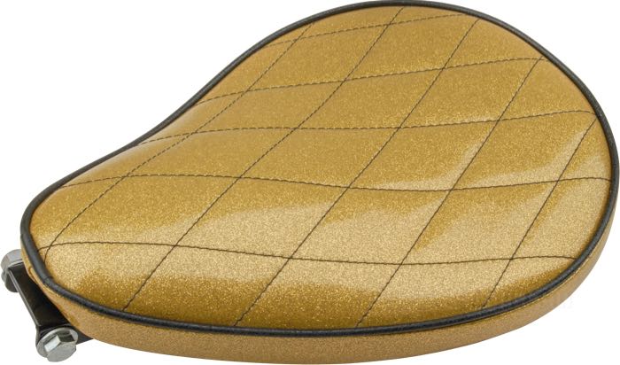 Monosella »Metal Flake« di Le Pera; vinile, oro, diamante; lunghezza x larghezza: 320 x 240 mm; colore di bordo: nero; distanza delle molle o perni di fissaggio: 160 mm; U.S.A.; peso lordo: 1.9 kg