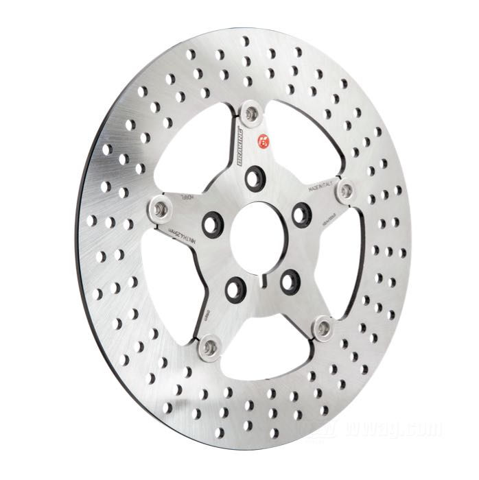 Disco di freno »5 Spoke Full Floater« di Braking; atto per ruote 1984-1999; acciaio al carbonio / acciaio inox, affilato; Ø 11.5”; Punto installazione: posteriore; fori di montaggio: 3/8