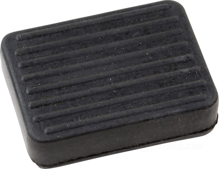 Bremspedalauflage; passend für FX 1971-1984 (außer FXWG), FXSB, FXEF 1985-1986; Gummi, schwarz; Breite x Höhe: 54 x 40 mm; ersetzt OEM HD 42394-65; Bruttogewicht: 20 g