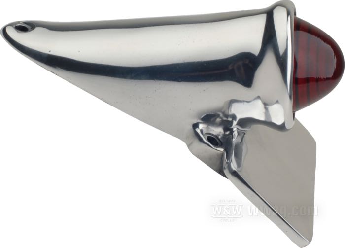 Taillight »Crocker 1940-42« by Crocker; cast aluminum, polished; bulb type: P21/5W; 12 V; with 12 V bulb; with stop light; without license illumination; with license bracket; USA; gross weight: 680 g
