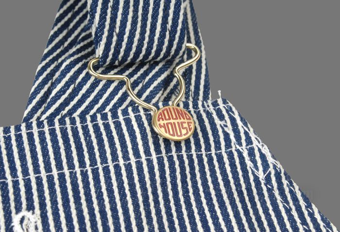 Latzhose »Vintage Stripe« von Round House; Baumwolle, blau / weiß; US-Hosengröße: 32/32; USA; Bruttogewicht: 1.1 kg