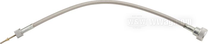 Cavo tachimetro di Barnett; per azionamento per trasmissione; per strumenti custom con connessione M12; acciaio / acciaio inox, treccia in guaina trasparente; Ø 8.5 mm; lunghezza guaina: 40 cm; connessione al rinvio: dado 7/8”-18; connessione allo strumento: dado M12 x 1.0; U.S.A.; peso lordo: 100 g