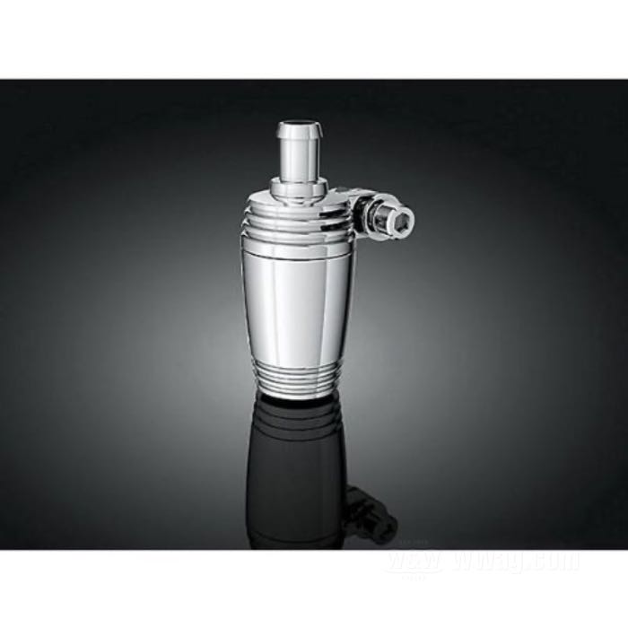 Recipiente di raccolta di Kuryakyn; per Kit sfiato Bluegrass; acciaio inox / acciaio / alluminio / gomma, cromato; peso lordo: 430 g