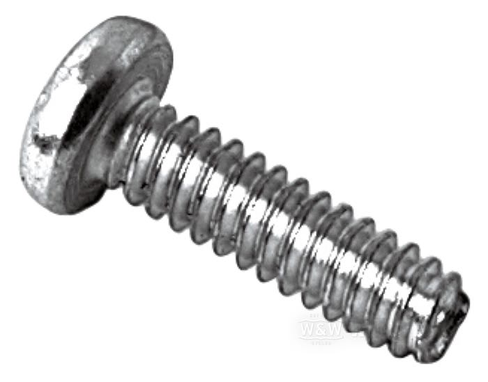 Boulon; pour cocottes de commutateurs 1972-1981 / commutateur; acier, zingué; filetage: #6-32; longueur: 1/2 ” (13 mm); remplace OEM HD 2804W; poids brut: 10 g