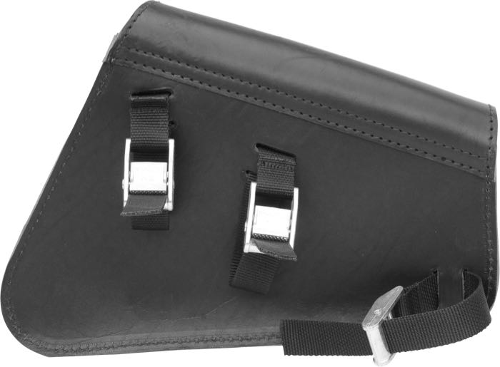 Alforja »Solo«; apropiado para Sportster 2004-2020; cuero de vaca, negro, Medidas en cm: 17 altura (delante) x 26 altura (atrás) x 26 ancho x 9 profundidad.; Alemania; peso bruto: 1.01 kg