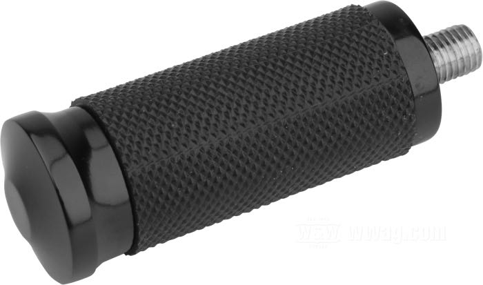 Schalt-/Bremshebelpedal »Rubber-Wrapped« von Performance Machine; Billet-Aluminium, schwarz eloxiert; Länge: 64 mm; Ø 24 mm; Gewinde: 5/16”-24; USA; Bruttogewicht: 90 g