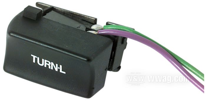 Taster; für Blinker; passend für Modelle 1982-1995; links; Messing / Kunststoff / Kupfer, schwarz; ersetzt OEM HD 71598-92; Bruttogewicht: 40 g