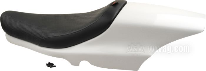 Kit guardabarro »XR Dirt Track« de Storz; apropiado para Sportster 2004-2020; para depósito Storz; fibra de vidrio; largo x ancho: 79 x 31.5 cm; con almohadilla del asiento Saddlemen; peso bruto: 2.81 kg