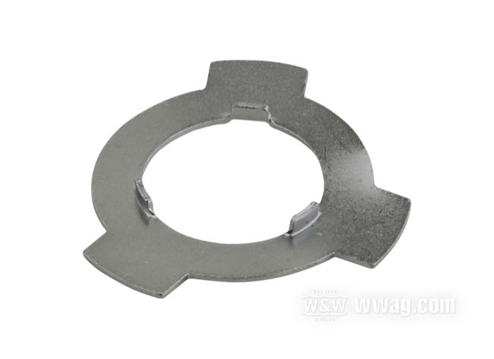 Tab washer; for Main shaft; fits 4-speed Big Twin, Big Twin 1940-1986; steel; replaces OEM HD 35050-40; gross weight: 6 g