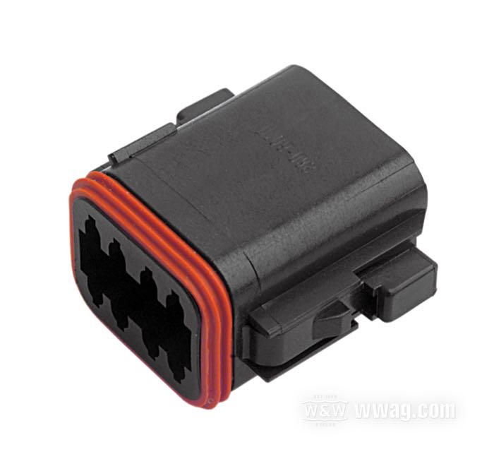 Scatola per boccole »DT« di Deutsch; 8 vie; poliammide, nero; per fili di: ~ 0.5 - 2.5 mm² (AWG 20-14); rimpiazza OEM HD 72118-94BK; U.S.A.; peso lordo: 10 g