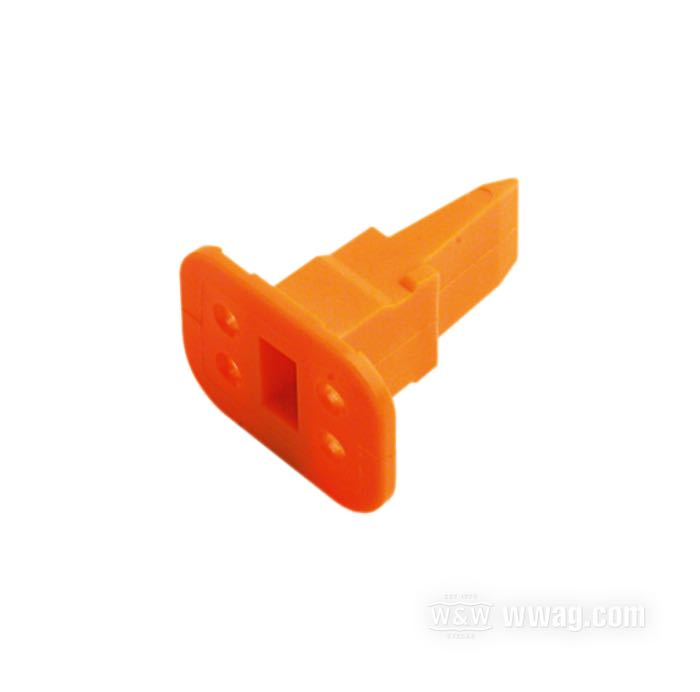 Frein de cosse femelle »DT« de Deutsch; pour Cosse femelle; 4 voies; polyamide; pour fils de: ~ 0.5 - 2.5 mm² (AWG 20-14); remplace OEM HD 72154-94; USA; poids brut: 10 g
