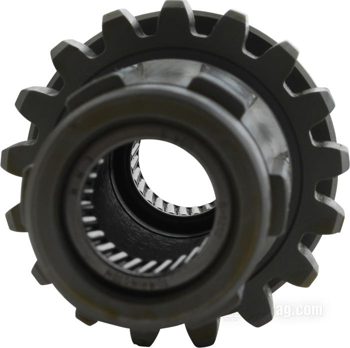 Pignon 3/4e vitesse de Andrews; pour Arbre secondaire; adaptable à Big Twin 4 vitesses fin 1976-1986; acier; nombre de dents: 15x17; remplace OEM HD 35716-76T; poids brut: 960 g