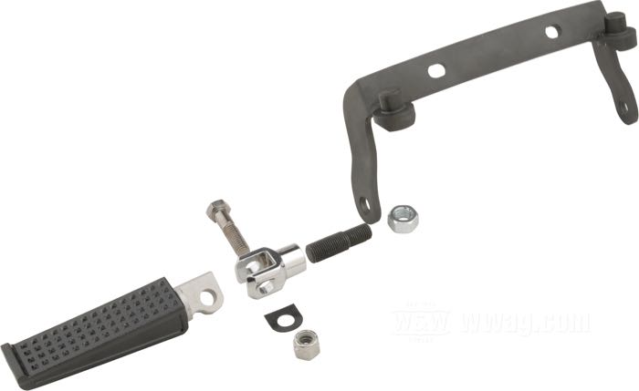 Stud by Bates; for Footpeg mounts; steel, parkerized; length: 42 mm; thread: 1/2”-20 / 7/16”-20; Germany; gross weight: 34 g