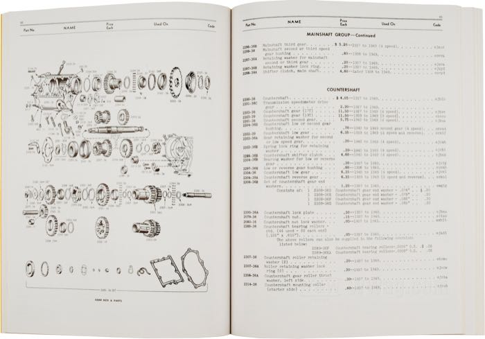 Catalogue de pièces détachées »4-Digit«; adaptable à Big Twins 1937-1949; papier; largeur x hauteur: 22 x 28.5 cm; noir et blanc; 148 pages; anglais; poids brut: 400 g
