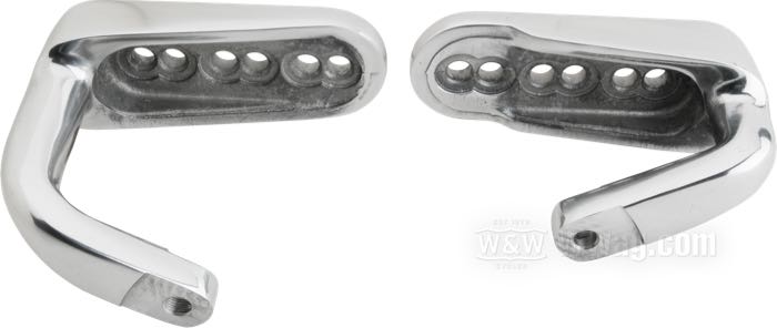 Supporto; per Poggiapiedi passeggero; atto per FL 1977-1984; alluminio fuso, lucidato; Punto installazione: sinistro e destro; rimpiazza OEM HD 52686-77A e 52690-77A; peso lordo: 1.12 kg