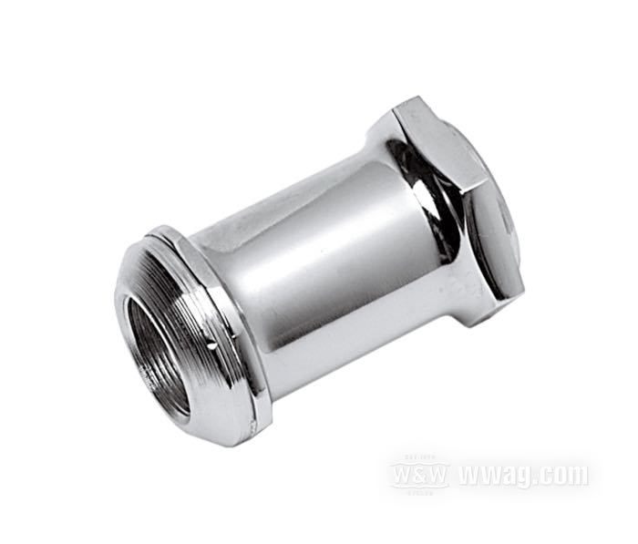 Dado regolatore  di Paughco; per forcella Springer Classic; atto per 45”/750 cc 1940-1952, K/XL 1952-1978; acciaio, cromato; altezza: 62 mm; filettatura: 7/8”-24; peso lordo: 220 g