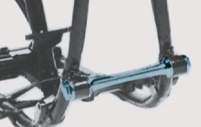 Stabilizzatore »Vibrator Bar«; atto per Big Twin 1936-1957; acciaio, cromato; peso lordo: 730 g