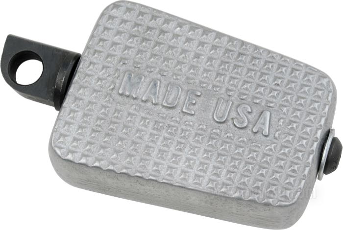 Pedale avviamento »Sure Grip« di Infernal Combustion; alluminio fuso / acciaio, naturale; lunghezza x larghezza: 92 x 70 mm; con minuteria di fissaggio; U.S.A.; peso lordo: 490 g