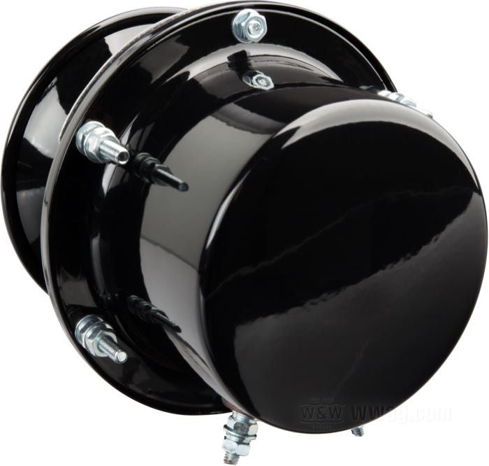 Clacson »Klaxon-11«; atto per modelli 1920-1928; acciaio, nero, verniciato; profondità: 10.5 cm; Ø 11 cm; 6 V; omologato E3; peso lordo: 620 g