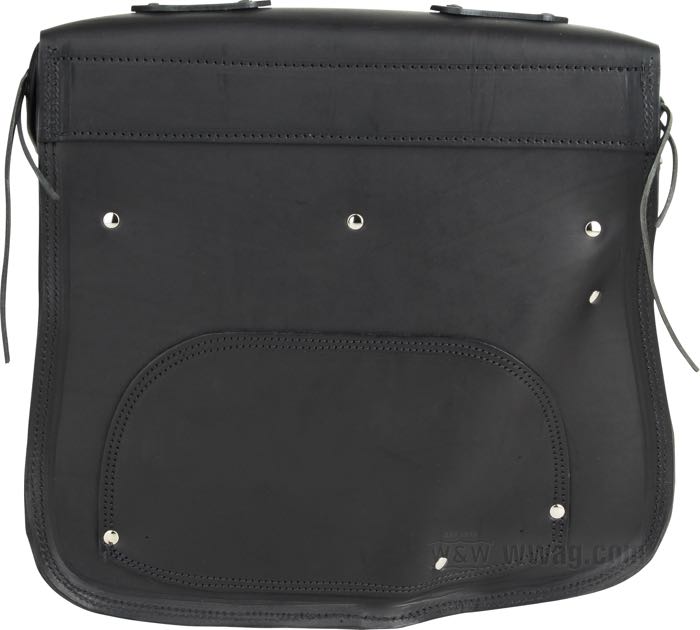 Saddlebag »Bamse« by Lejonkulan; cowhide, black, shaped back; W x H x D: 43 x 39 x 21 cm; volume: 30 l; Sweden; gross weight: 4.22 kg