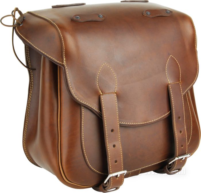 Borsa »Bamse« di Lejonkulan; vacchetta, marrone, a dorso costruito; L x A x P: 43 x 39 x 21 cm; volume: 30 l; Svezia; peso lordo: 4.41 kg