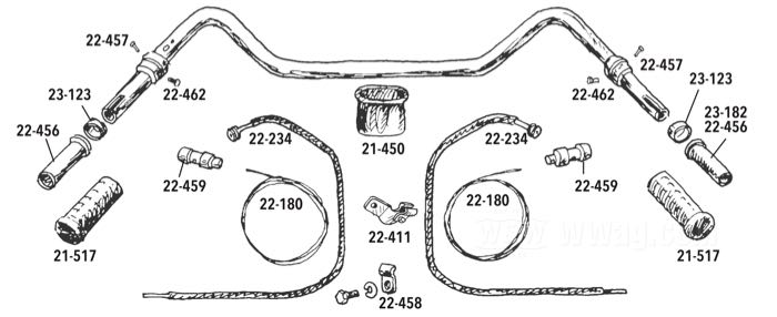 adaptable à modèles avec fourche Glide 1949-1953; acier