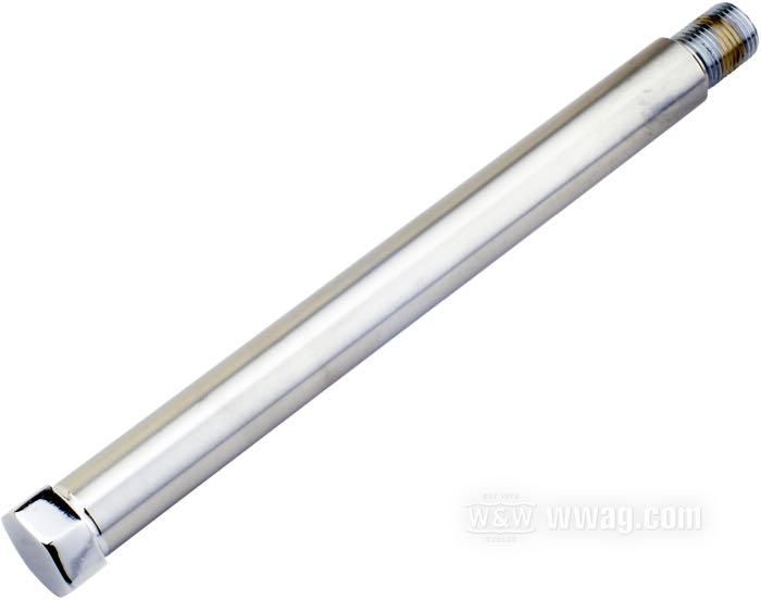 Schwingenachse; passend für Big Twin 4-Gang 1958-1986; Stahl, verchromt; Gewinde: 5/8”-18; ersetzt OEM HD 47510-58; Bruttogewicht: 480 g