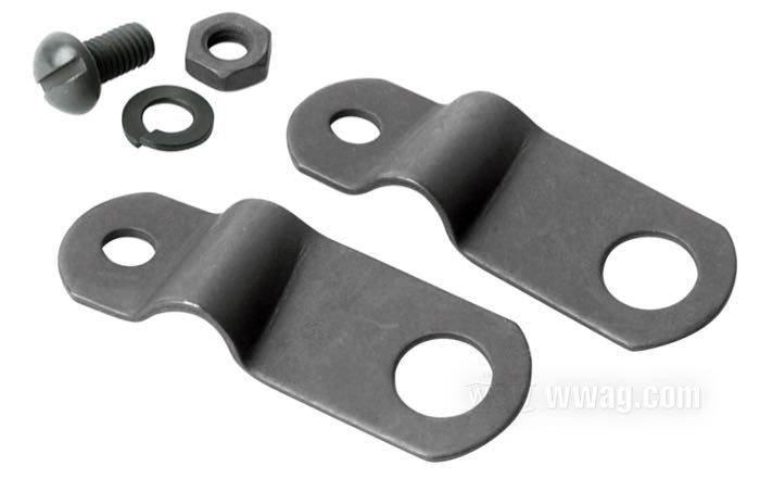 Morsetto; per Cavo tachimetro; atto per Flathead Big Twin 1939-1948; acciaio, parkerizzato; con vite, dado e rondella d’arresto; rimpiazza OEM HD 67086-39; peso lordo: 50 g