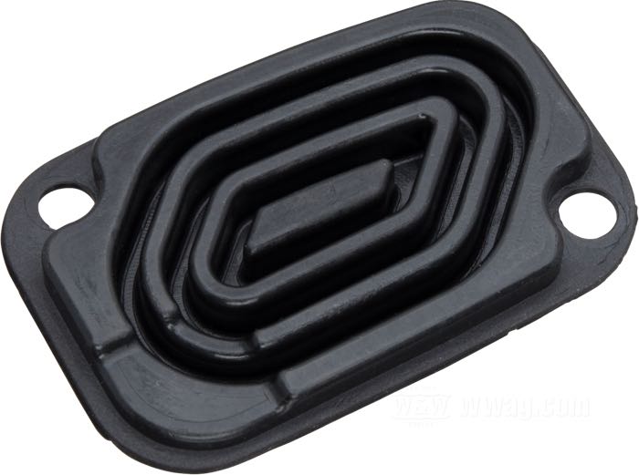 Gasket; for Lid / Hand brake master cylinder; fits Touring and V-Rod 2008-2012; rubber; replaces OEM HD 42857-06A; gross weight: 8 g