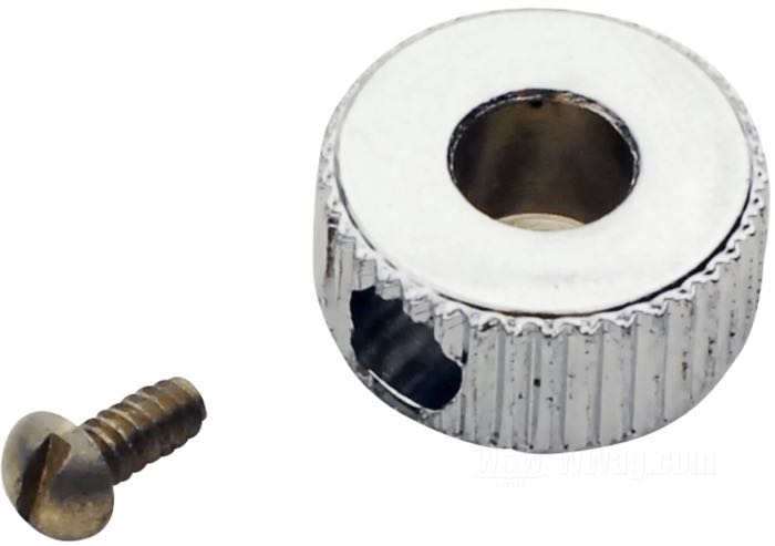 Switch knob by Colony; for Cat Eye panel light; fits Twin 1939-early 1943; steel, chrome-plated; with screw; replaces OEM HD 4556-39, and 71611-43; USA; gross weight: 20 g