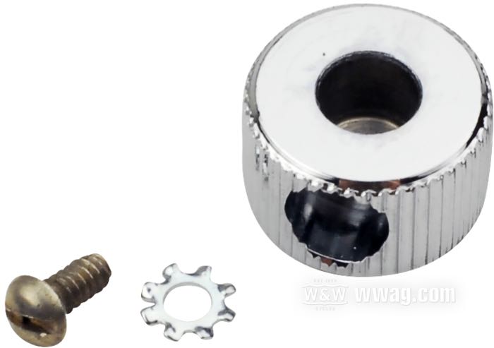 Bottone interruttore di Colony; per illuminazione tachimetro Cat Eye; atto per Twin 1943-1946; acciaio, cromato; con vite; rimpiazza OEM HD 4556-39 e 71611-43; U.S.A.; peso lordo: 22 g