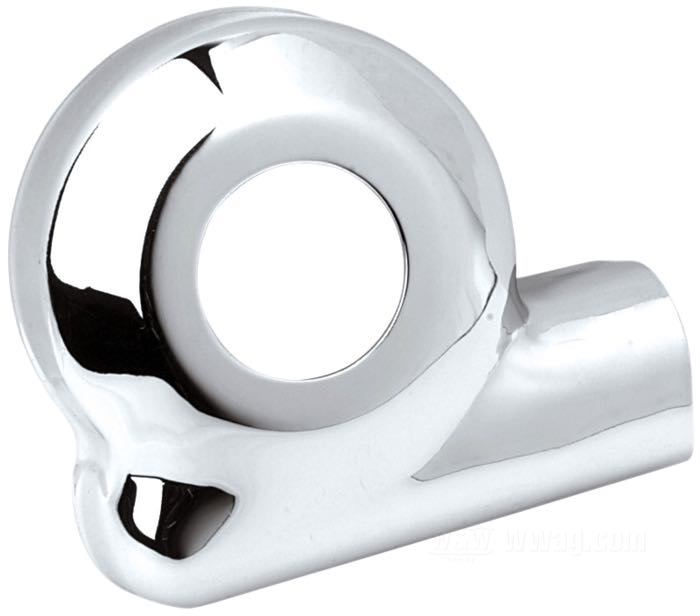 Cover; for Speedometer drive unit / Front wheel; fits Dyna Wide Glide, Softail and 4-speed FXWG 1984→, FLT, FLHT and FLHS 1987→; steel, chrome-plated; gross weight: 90 g