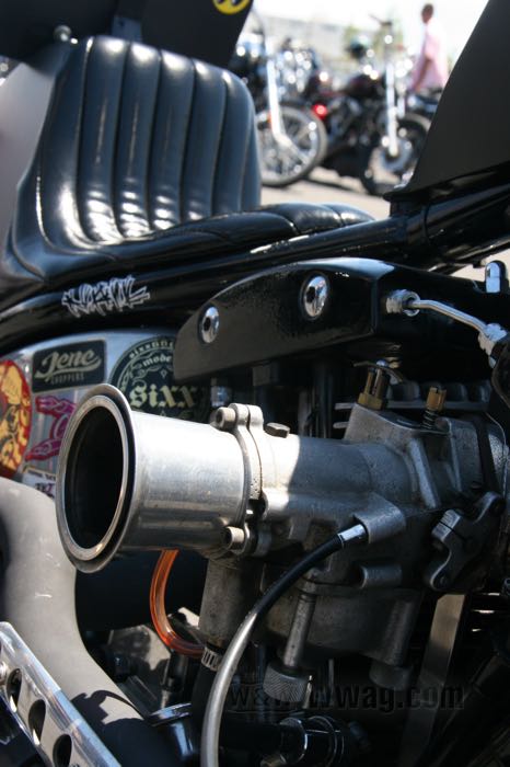 Tromboncino; per carburatore S&S / Super A, B + L, Bendix, Tillotson, Keihin (farfalla); alluminio; lunghezza: 64 mm; Ø interno: 50 mm; peso lordo: 70 g