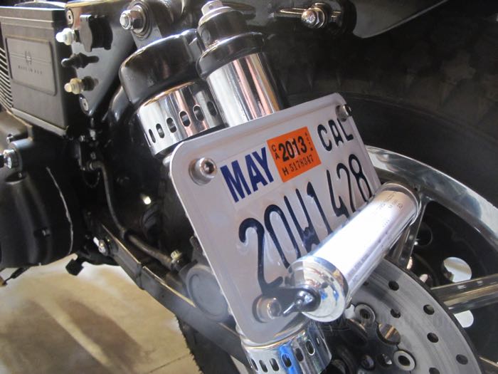 Registration holder by Biltwell Inc.; acrylic glass / aluminum, silver; Ø 30 mm; gross weight: 200 g