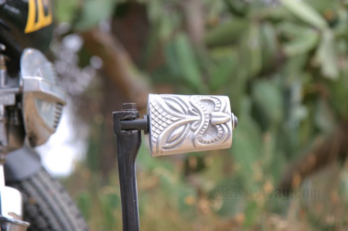 Kicker pedal »Big Kahuna« by Infernal Combustion; cast aluminum / steel, bare; length x width: 88 x 67 mm; USA; gross weight: 490 g
