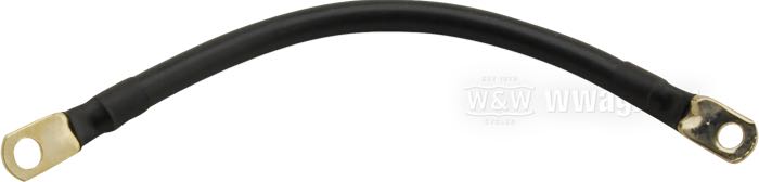 Câble de batterie de Terry; Ø oeillets: 6.6 mm et 8 mm; cuivre / laiton, noir, avec gaine en silicone; longueur: 23 cm; 21.0 mm²; poids brut: 70 g