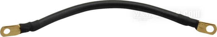 Câble de batterie de Terry; Ø oeillets: 6.6 mm et 8 mm; cuivre / laiton, noir, avec gaine en silicone; longueur: 25 cm; 21.0 mm²; poids brut: 100 g