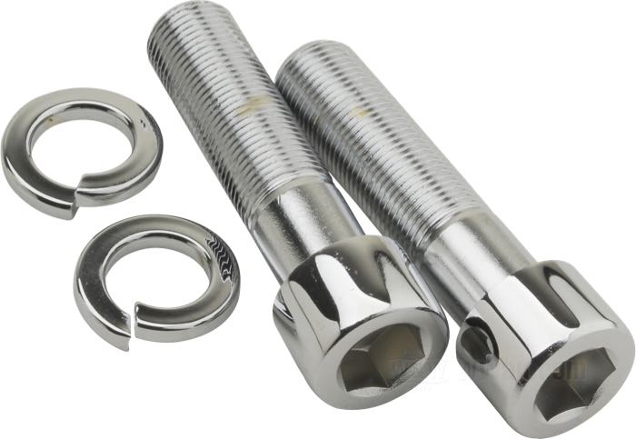 Kit boulonnerie de Gardner-Westcott; pour Essieu de bras oscillant; adaptable à Softail 1984-1999; acier, chromé, tête fendue à six pans creux; remplace OEM HD 4961 et 7142; poids brut: 500 g