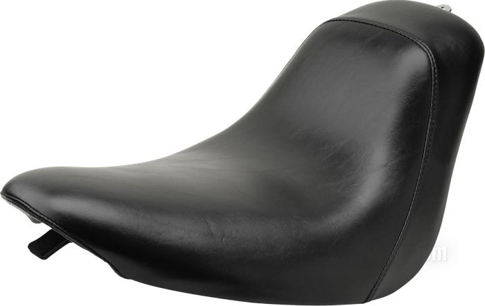 Selle mono »Bare Bones Biker Gel« de Le Pera; adaptable à FXST 2006→ (200 mm pneu arrière), FLSTF 2007→, FLSTSB 2008→; simili cuir, noir; longueur x largeur: 57 x 33 cm; USA; poids brut: 5 kg