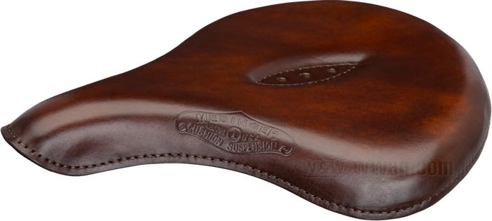 Solositz »Mesinger No. 1« von The Cyclery; Rindleder, dunkelbraun; Länge x Breite: 400 x 330 mm; Abstand Federn bzw. Montagebolzen: 280 mm; Europa; Bruttogewicht: 2.12 kg