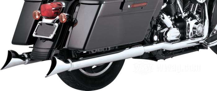 2-2 Header pipes »Dresser Duals« by Vance & Hines; fits Touring 1995-2008; steel, chrome-plated; header Ø: 1-3/4”; without approval marks; USA; gross weight: 8.06 kg