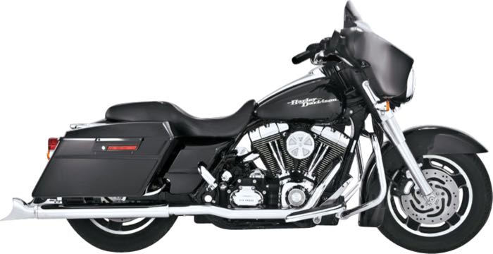 2-2 Header pipes »Dresser Duals« by Vance & Hines; fits Touring 1995-2008; steel, chrome-plated; header Ø: 1-3/4”; without approval marks; USA; gross weight: 8.06 kg